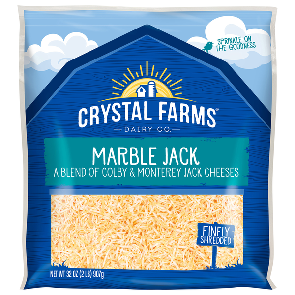 Packaged Cheese Crystal Farms Cheeses, Marble Jack hero