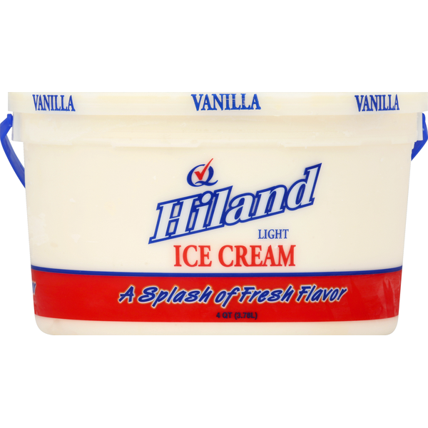 Ice Cream & Ice Hiland Dairy Ice Cream, Light, Vanilla, Family Pak hero