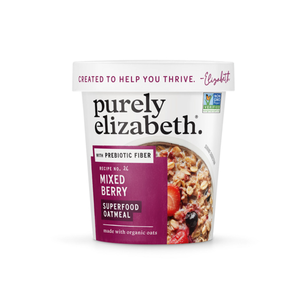 Hot Cereal & Pancake Mixes Purely Elizabeth Mixed Berry Superfood Oatmeal Cup, Prebiotic Fiber hero