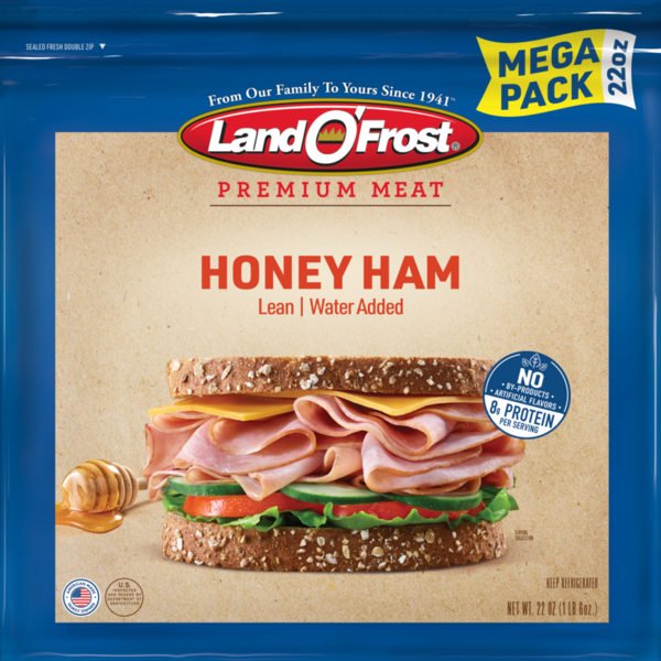 Lunch Meat Land O’Frost Ham, Honey, Premium Meat, Mega Pack hero