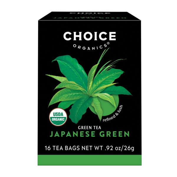 Tea Choice Organics Japanese Green Tea, Revitalizing & Pure Classic, Caffeinated, Organic Tea Bags hero