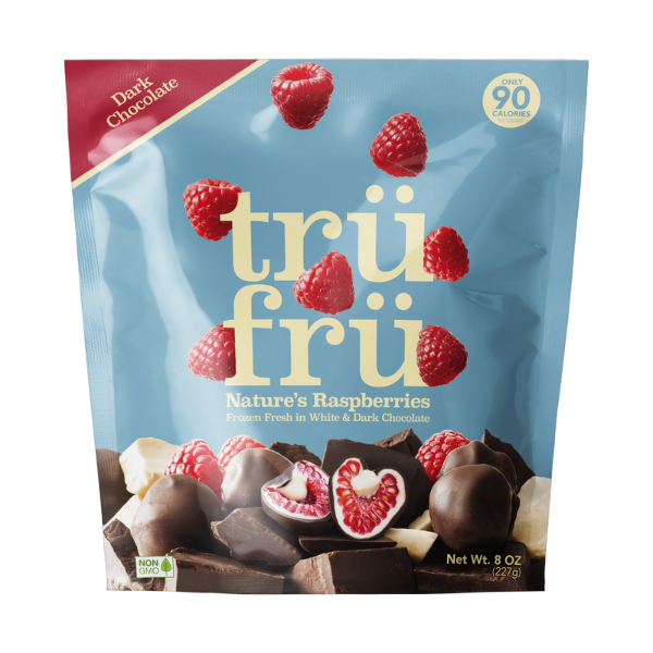 Frozen Fruit & Vegetables Tru Fru Nature's Raspberries Hyper-Chilled in White & Dark Chocolate hero