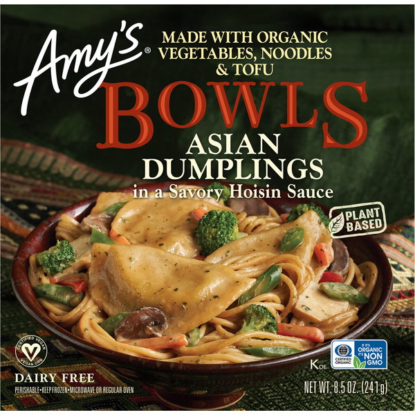 Frozen Meals Amy's Kitchen Asian Dumpling Bowl hero