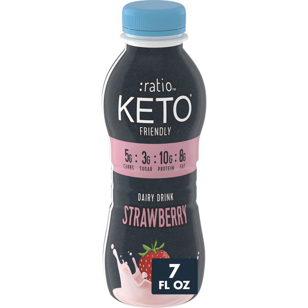 Yogurt Ratio Strawberry 10g Protein Keto Friendly Dairy Drink hero