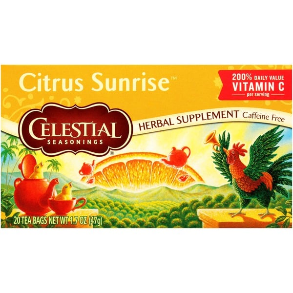 Tea Celestial Seasonings Tea Bags, Vitamin C Shine, Caffeine Free hero