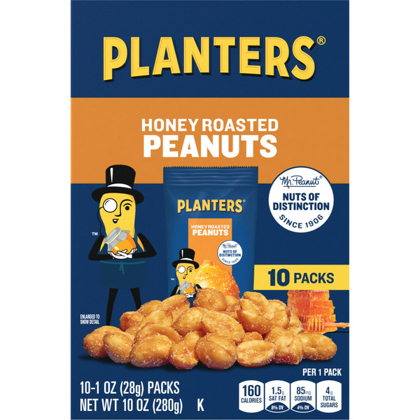 Nuts, Seeds & Dried Fruit Planters Honey Roasted Peanuts hero