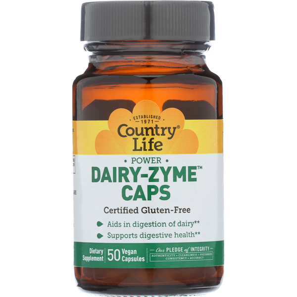 Digestive Aids/Enzymes/Cleanses Country Life Dairy Zyme hero