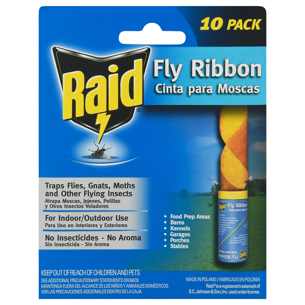 Pest Control Raid Fly Ribbon, 10 Pack hero