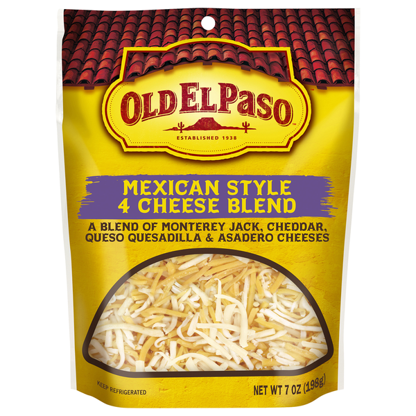 Old El Paso Cheese, Mexican Style, 4 Cheese Blend hero