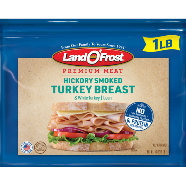 Lunch Meat Land O’Frost Premium Hickory Smoked Turkey Breast hero