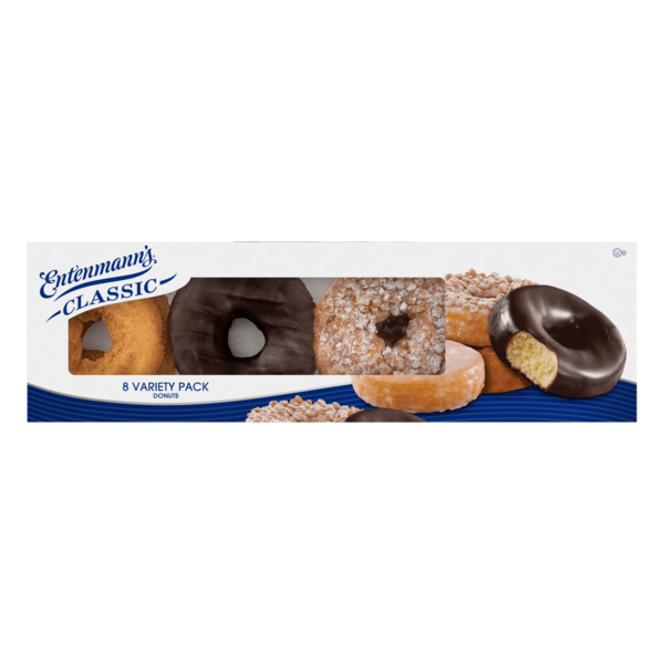 Breakfast Bakery Entenmann's 8 count, Variety Pack Donuts hero