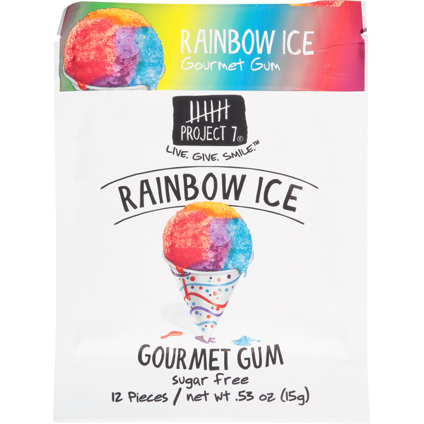 Mint & Gum Project 7 Rainbow Ice Gourmet Gum, Sugar Free hero