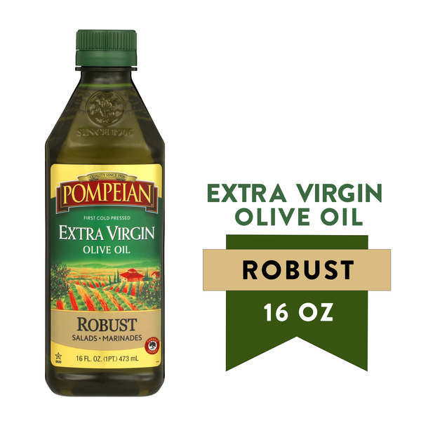 Salad Dressing, Oils & Vinegars Pompeian Robust Extra Virgin Olive Oil hero