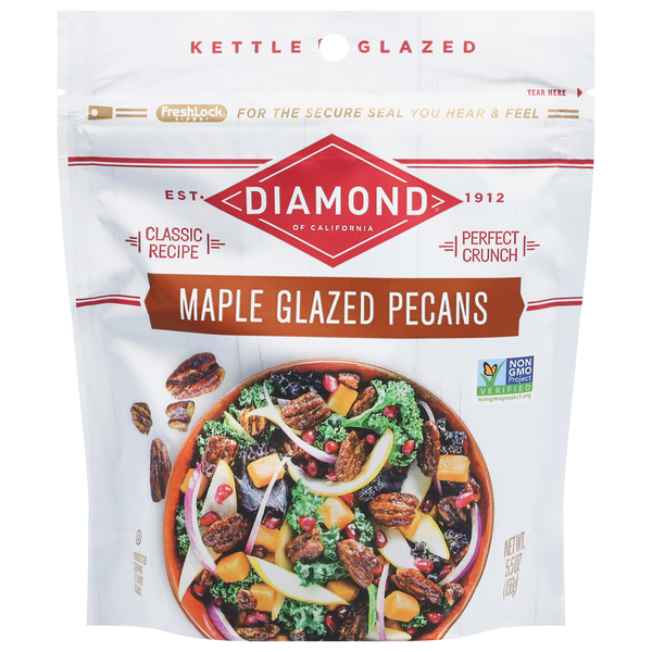 Salad Dressing & Toppings Diamond Pecans, Maple Glazed hero