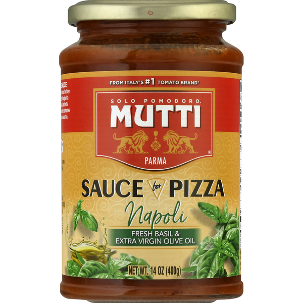 Pasta Sauce Mutti Sauce for Pizza - Napoli (Fresh Basil & Extra Virgin Olive Oil) hero