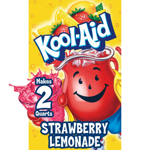 Cocoa & Drink Mixes Kool-Aid Unsweetened Strawberry Lemonade Artificially Flavored Powdered Soft Drink Mix hero