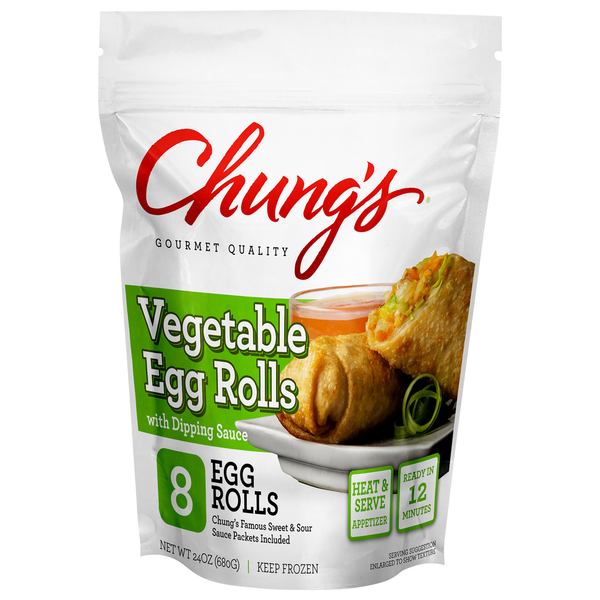 Frozen Appetizers & Sides Chung's Egg Rolls, Vegetable hero