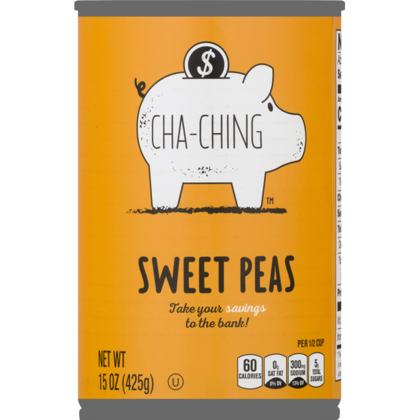 Canned & Jarred Vegetables Cha Ching Cha Ching Sweet Peas, Can hero