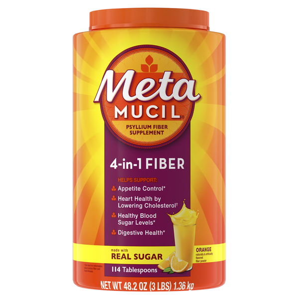 Dietary Care Metamucil 4-in-1 Fiber for Digestive Health, 114 Servings hero