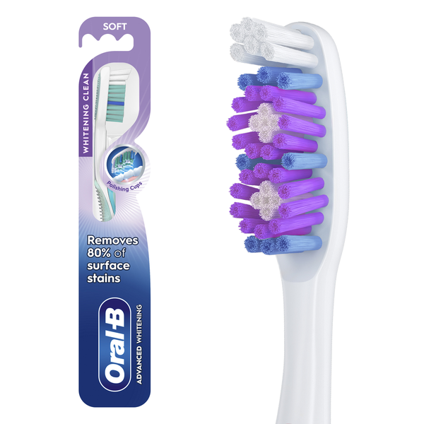 Oral Hygiene Oral-B Advanced Whitening Manual Toothbrush, Soft, 1 Count hero