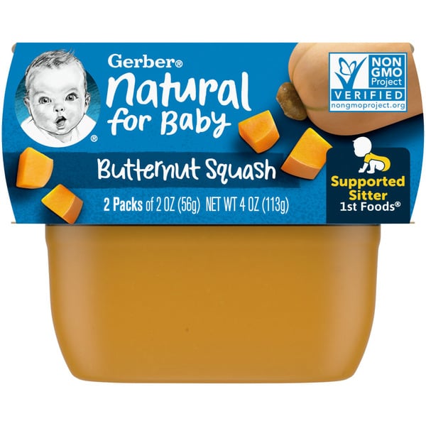 Baby Food & Formula Gerber Baby Food Butternut Squash Tubs hero