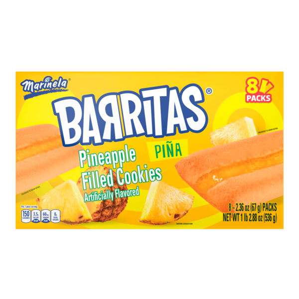 Cookies & Cakes Bimbo  Barritas, 8 packs, Piña Filled Cookies hero