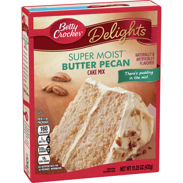 Doughs, Gelatins & Bake Mixes Betty Crocker Delights Super Moist Butter Pecan Cake Mix hero