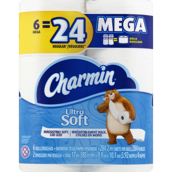 Paper Goods Charmin Ultra Soft Toilet Paper Mega Roll hero