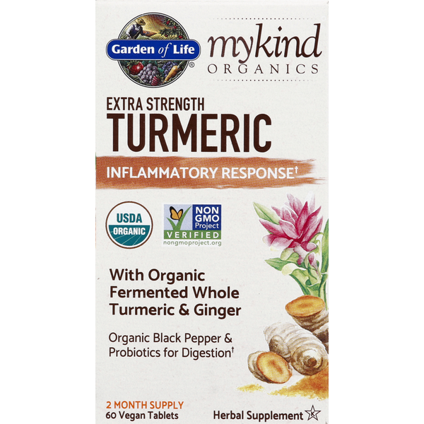 Dietary Supplements Garden of Life Turmeric, Extra Strength, Vegan Tablet hero