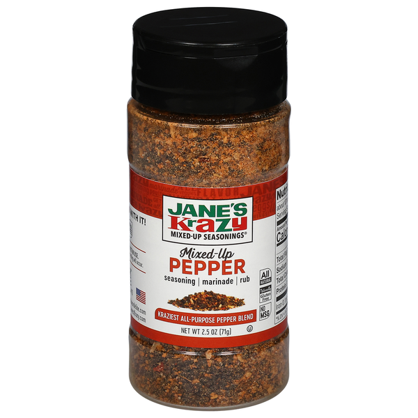 Spices & Seasonings Jane's Krazy Mixed-up Seasonings Seasoning/Marinade/Rub, Pepper, Mixed-Up hero