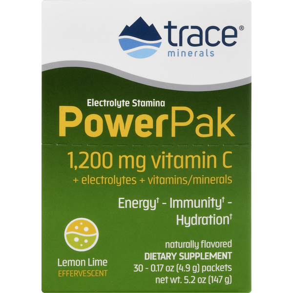 Protein & Meal Replacements Trace Minerals Electrolyte Stamina, PowerPak, Effervescent, Lemon Lime hero