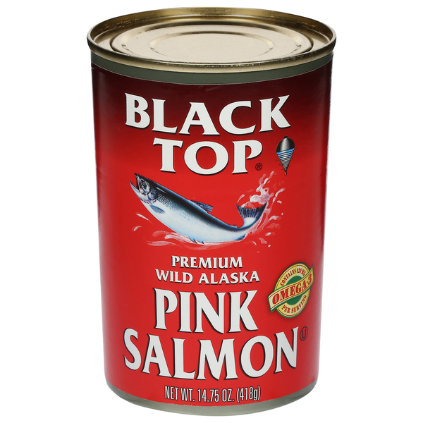 Canned Meat & Seafood Black Top Pink Salmon, Wild Alaska, Premium hero