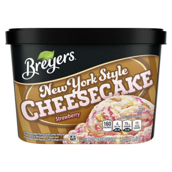 Ice Cream & Ice Breyers Frozen Dairy Dessert New York Style Cheesecake hero