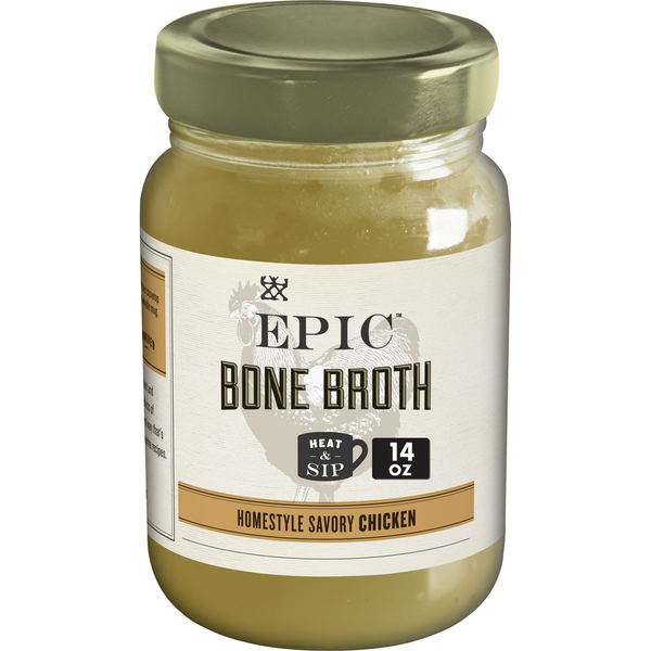 Other Creams & Cheeses EPIC Homestyle Savory Chicken Bone Broth, Whole30 hero