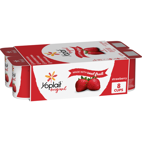 Yogurt Yoplait Original Low Fat Strawberry Yogurt Cups hero