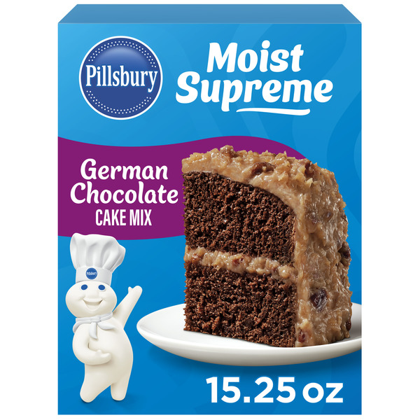 Baking Ingredients Pillsbury Moist Supreme German Chocolate Cake Mix hero