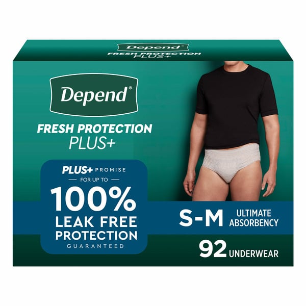 Adult Care Depend Small Medium Mens Ultimate Underwear hero