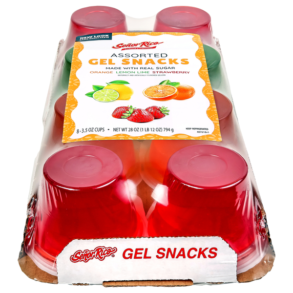 Doughs, Gelatins & Bake Mixes Señor Rico Gel Snacks, Assorted hero