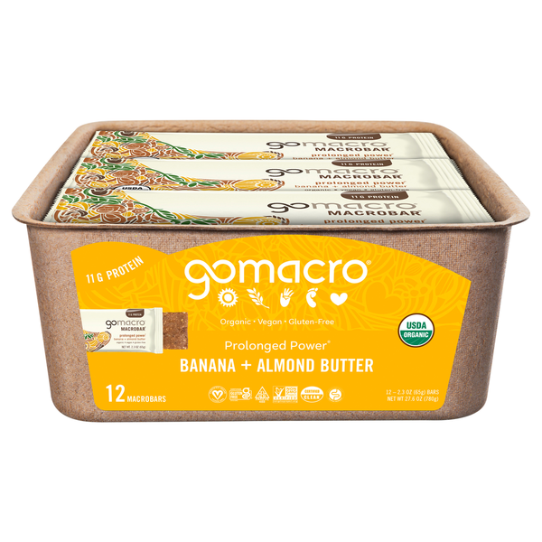 Energy & Granola Bars GoMacro MacroBars, Banana + Almond Butter hero