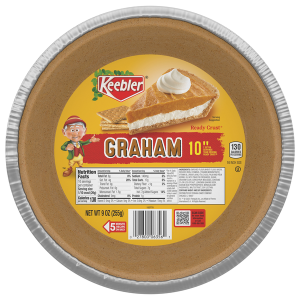 Frozen Dessert Keebler Ready Crust, Graham, 10 Inch hero