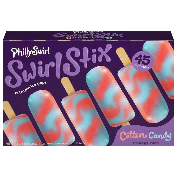 Frozen Dessert PhillySwirl SwirlStix Cotton Candy hero