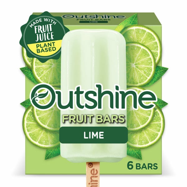 Ice Cream, Frozen Desserts & Ice Outshine Lime Frozen Fruit Bars hero