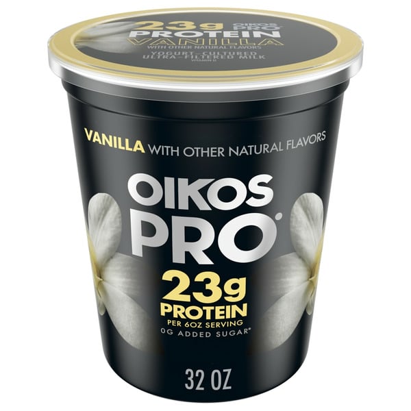 Yogurt Oikos Vanilla Yogurt Cultured Ultra-Filtered Milk Product hero