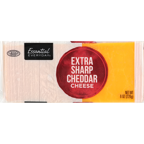 Packaged Cheese Essential Everyday Cheese, Extra Sharp Cheddar hero