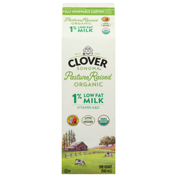 Milk Clover Sonoma Organic 1% Milk hero