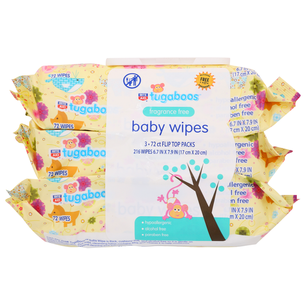 Diapers & Wipes Rite Aid Tugaboos Fragrance Free Baby Wipe 72Ct 3 Pack hero