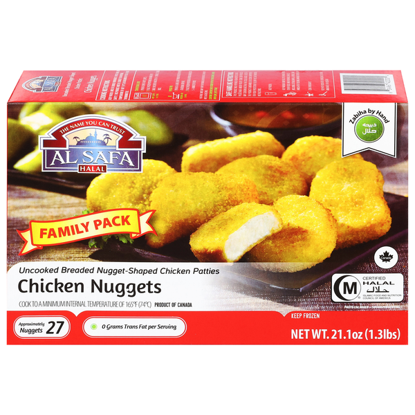 Frozen Meals Al Safa Chicken Nuggets, Breaded, Uncooked, Family Pack hero