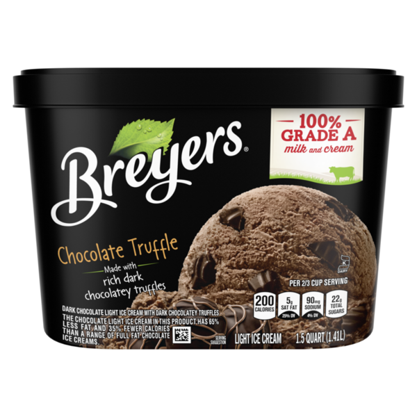 Ice Cream & Ice Breyers Original Light Ice Cream Chocolate Truffle hero