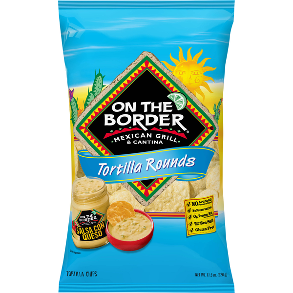 Chips & Pretzels On The Border Tortilla Chips, Tortilla Rounds hero