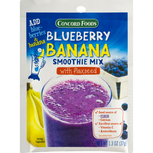 Protein & Meal Replacements Concord Foods Blueberry Banana Smoothie Mix with Flaxseed hero